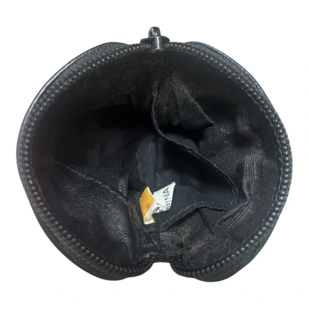 Brighton Black Pouch with Silver Heart Accent